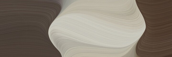 Poster - abstract surreal horizontal banner with old mauve, silver and dark gray colors. fluid curved flowing waves and curves for poster or canvas