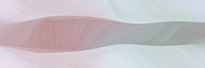 Poster - abstract surreal header design with pastel gray, light gray and rosy brown colors. fluid curved flowing waves and curves for poster or canvas