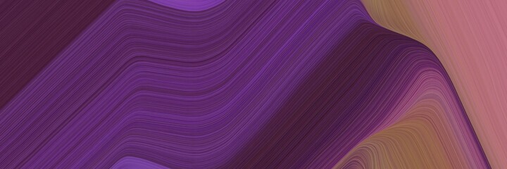 Poster - abstract surreal banner with very dark magenta, antique fuchsia and moderate violet colors. fluid curved lines with dynamic flowing waves and curves for poster or canvas