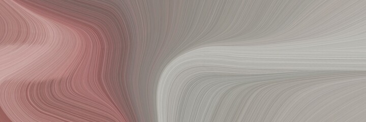 Poster - abstract dynamic banner with rosy brown, pastel brown and silver colors. fluid curved lines with dynamic flowing waves and curves for poster or canvas