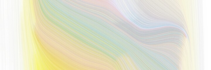 Poster - abstract artistic horizontal header with light gray, khaki and white smoke colors. fluid curved flowing waves and curves for poster or canvas