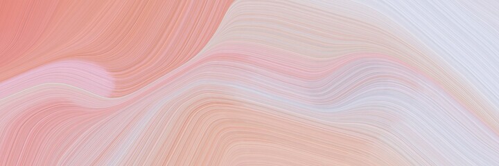Poster - abstract modern designed horizontal header with baby pink, pastel gray and lavender colors. fluid curved flowing waves and curves for poster or canvas