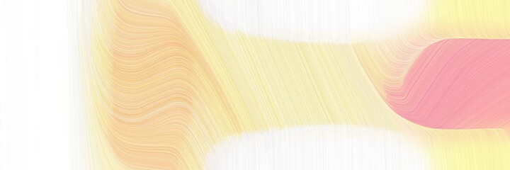 Poster - abstract moving horizontal banner with wheat, pastel magenta and white smoke colors. fluid curved lines with dynamic flowing waves and curves for poster or canvas