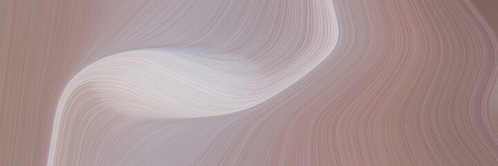 Poster - abstract flowing header design with rosy brown, pastel gray and silver colors. fluid curved lines with dynamic flowing waves and curves for poster or canvas
