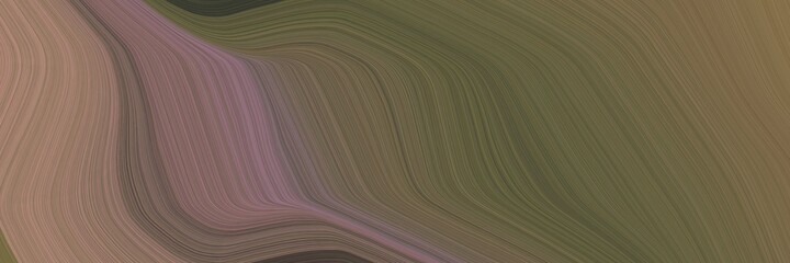 Poster - abstract dynamic designed horizontal header with pastel brown, rosy brown and antique fuchsia colors. fluid curved lines with dynamic flowing waves and curves for poster or canvas