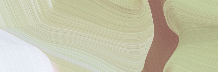 Aufkleber - abstract dynamic horizontal banner with ash gray, pastel brown and lavender colors. fluid curved lines with dynamic flowing waves and curves for poster or canvas