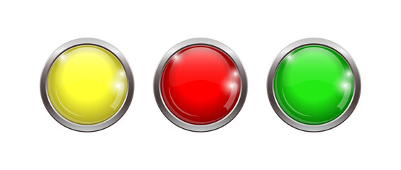 Fototapete - buttons isolated vector colorful. illustration of glossy glass buttons. vector isolated object. colo