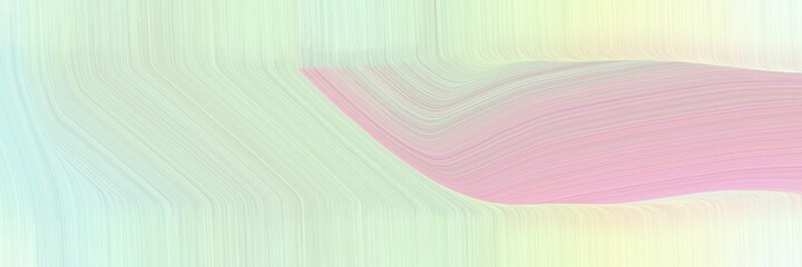 Aufkleber - abstract artistic designed horizontal banner with tea green, baby pink and honeydew colors. fluid curved flowing waves and curves for poster or canvas