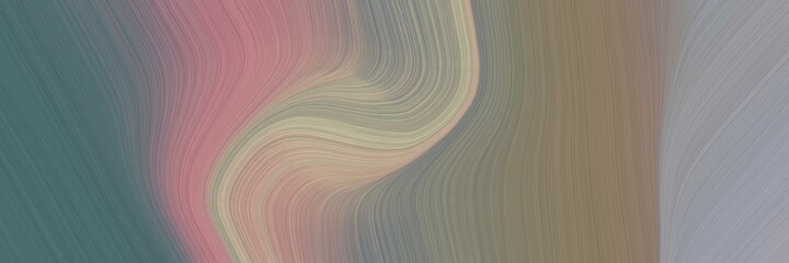 Poster - abstract artistic horizontal header with gray gray, rosy brown and dim gray colors. fluid curved flowing waves and curves for poster or canvas