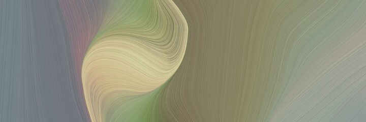 Leinwandbilder - abstract modern banner design with gray gray, tan and pastel brown colors. fluid curved flowing waves and curves for poster or canvas