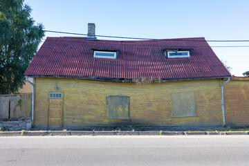 Wall Mural - Tartu, Estonia, 11 August 2020, architecture of buildings on the streets