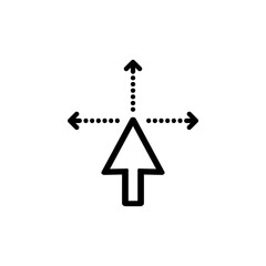 Poster - Arrow cursor icon. Arrows pointing in different director. Vector on isolated white background. EPS 10