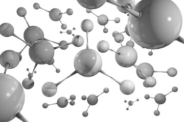 Wall Mural - atomic particle 3d illustration