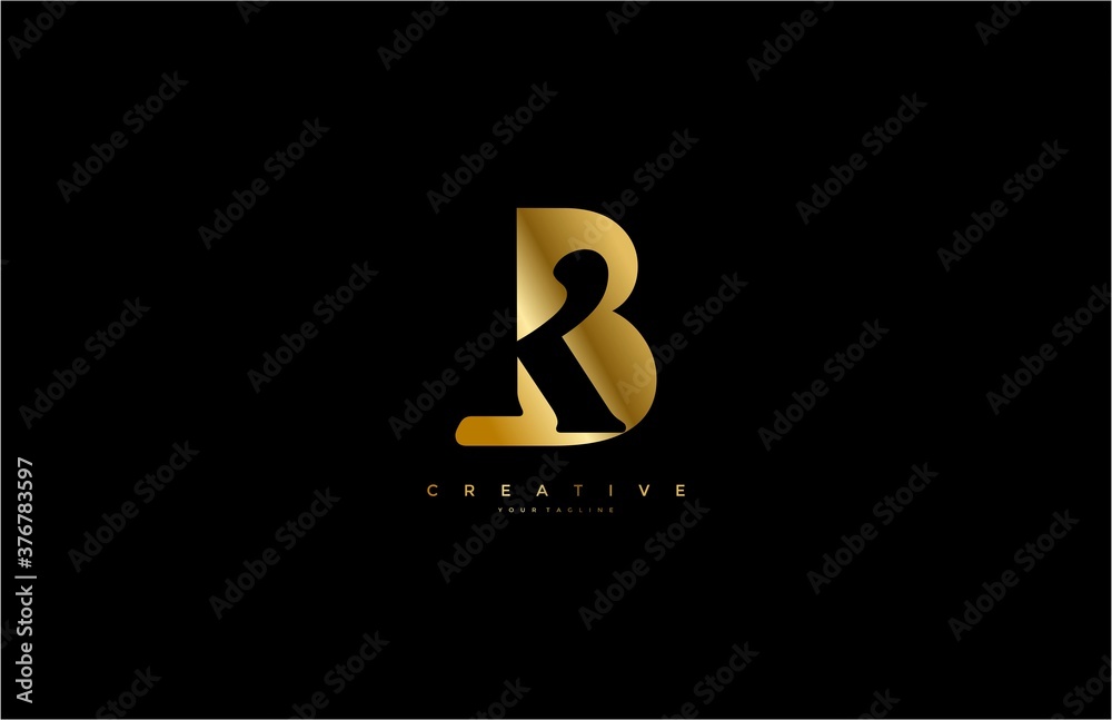 BK Logo simple initial gold color design template Stock Vector | Adobe ...