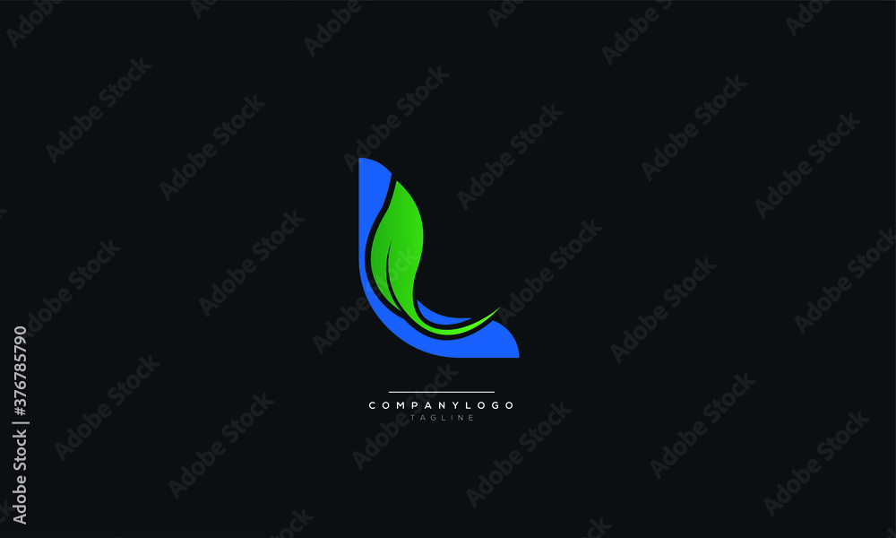 Letter L leaf Business Logo Design Alphabet Icon Vector Monogram Stock ...