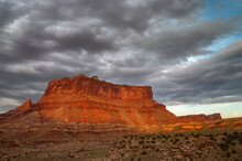 View Of Mountain Against Cloudy Sky