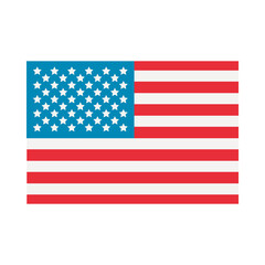 Wall Mural - Usa flag icon, flat style