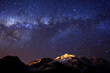 © Tandem Stock - Scenic view of starry sky over Huayna Potosi and Cordillera Real mountains