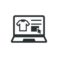 Canvas Print - Online clothing store icon