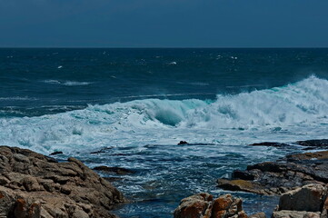 Wave sea shore along near to Cape Town, South Africa