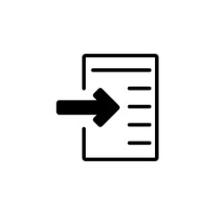 Poster - import file icon. application icon. perfect for logo, presentation, mobile and desktop application, website, and more product. Icon design solid style