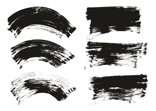 Flat Fan Brush Regular Curved & Long Background Mix High Detail Abstract Vector Background Mix Set 