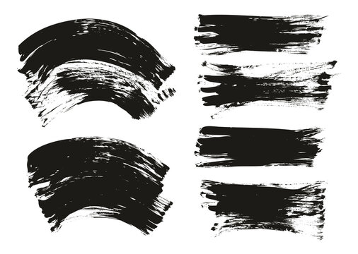 Flat Fan Brush Regular Curved & Long Background Mix High Detail Abstract Vector Background Mix Set 