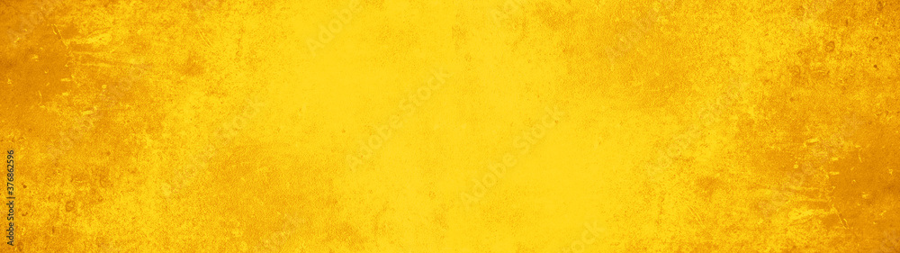 Abstract yellow watercolor painted paper texture background banner - obrazy, fototapety, plakaty 