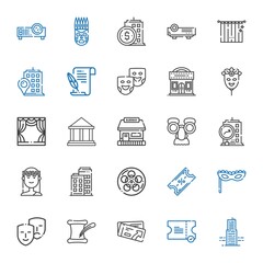 Sticker - theater icons set