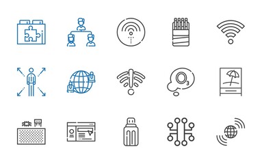 Poster - connect icons set