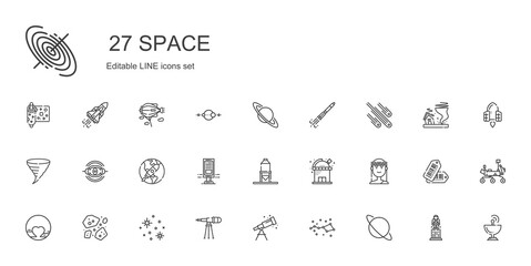 Wall Mural - space icons set