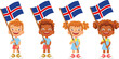 © Visual Content - Iceland flag in hand set
