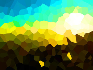 Illustration of Pixels pattern with various bright colors creates an pixelated pattern style.