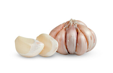 Sticker - garlic isolated on white background  ,include clipping path