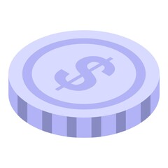 Poster - Outsource dollar coin icon. Isometric of outsource dollar coin vector icon for web design isolated on white background