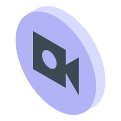Poster - video call symbol icon. isometric of video call symbol vector icon for web design isolated on white 
