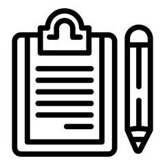 Poster - Certificate clipboard icon. Outline certificate clipboard vector icon for web design isolated on white background