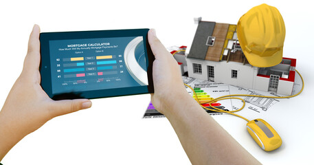 Wall Mural - Mortgage calculator app and housing project