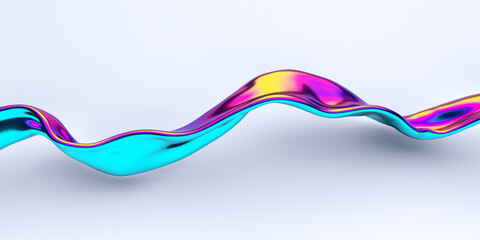 Poster - Abstract 3d render, background design, modern illustration