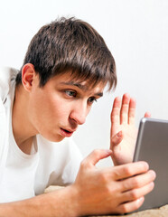 Canvas Print - Young Man with a Tablet