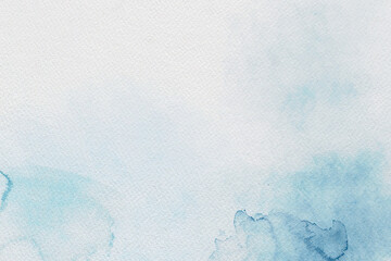 Wall Mural - Soft blue watercolor abstract background. Watercolor blue background.