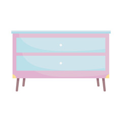 Sticker - drawers furniture decoration isolated design white background