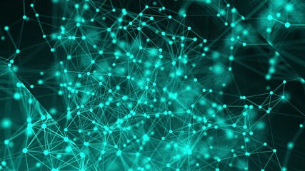 Poster - Abstract connection dots. Technology background. Network concept. 3d rendering