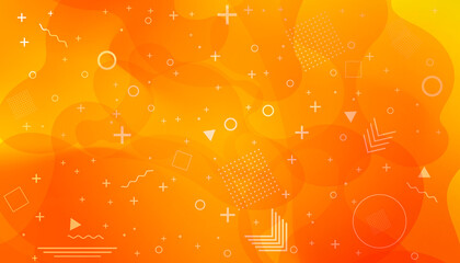 Leinwandbilder - Dynamic textured background design in 3D style with orange color. Vector background.