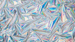 Holographic iridescent surface wrinkled vaporwave background. Trendy design texture with multiple colors of webpunk in 80's style.