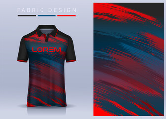 Fabric textile for Sport t-shirt ,Soccer jersey mockup for football club. uniform front and back view.