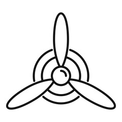 Poster - Aircraft repair motor propeller icon. Outline aircraft repair motor propeller vector icon for web design isolated on white background