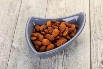 Almonds nuts heap