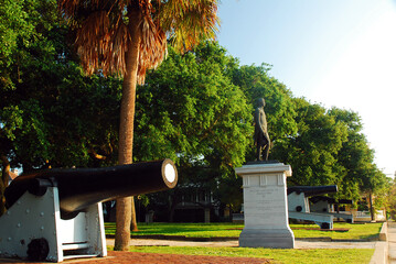 White Point Gardens honors the Confederate soldiers in Charleston South Carolina