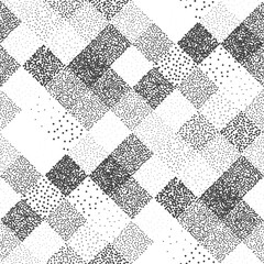 Poster - abstract bead pattern of squares. half-tones and textures from the dots.
